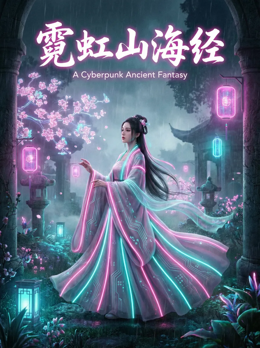 冰火人体 古风奇缘短剧 - 霓虹山海经海报